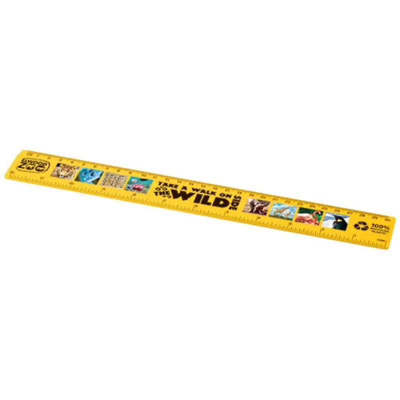 Regla de plástico reciclado de 30 cm Refari